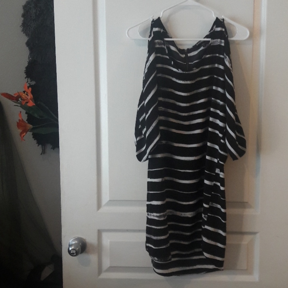 Black and White Striped dress